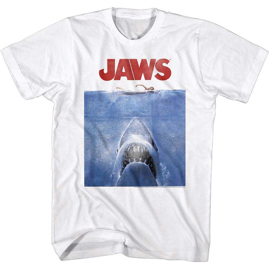 Jaws Poster Blue T-shirt
