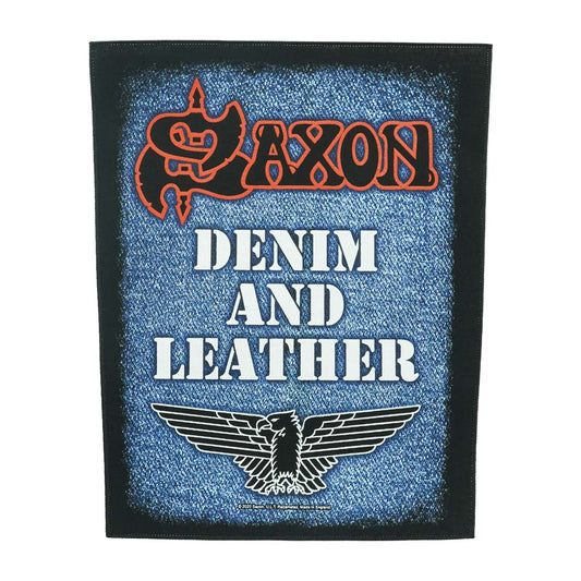 Saxon Denim & Leather Back Patch