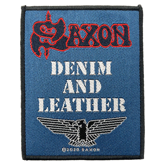 Saxon Denim & Leather Woven Patch