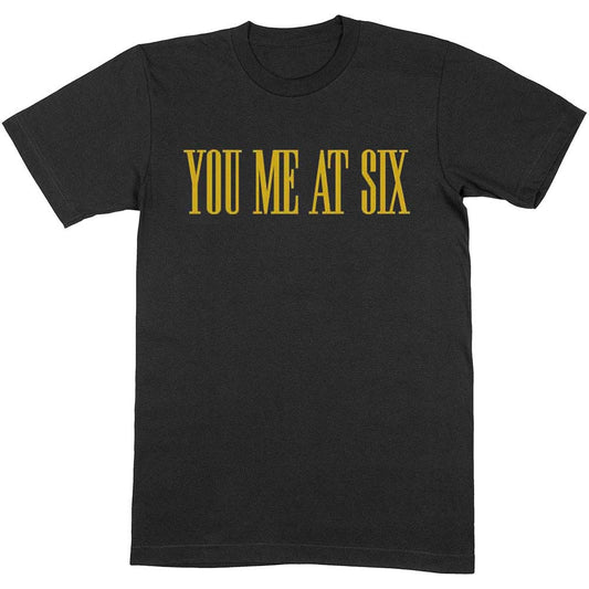 You Me At Six Yellow Text Slim Fit T-shirt