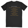 Rust In Peace Tracklist (Back Print) Slim Fit T-shirt
