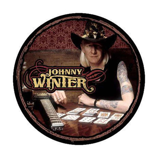 Johnny Winter Photo Button