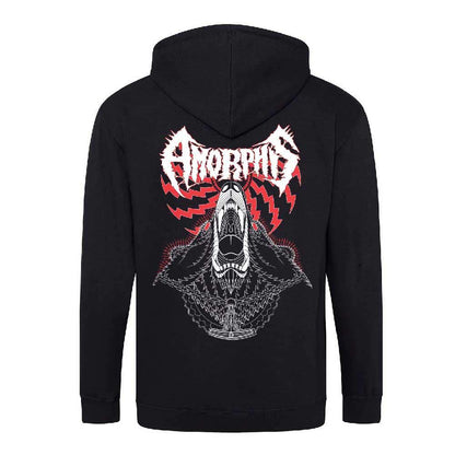 Amorphis Logo Bear Zip Hoodie Zippered Hooded Sweatshirt