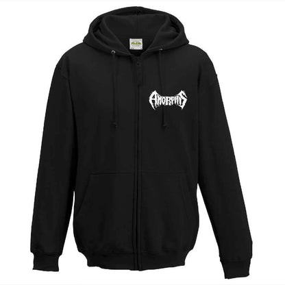 Amorphis Logo Bear Zip Hoodie Zippered Hooded Sweatshirt