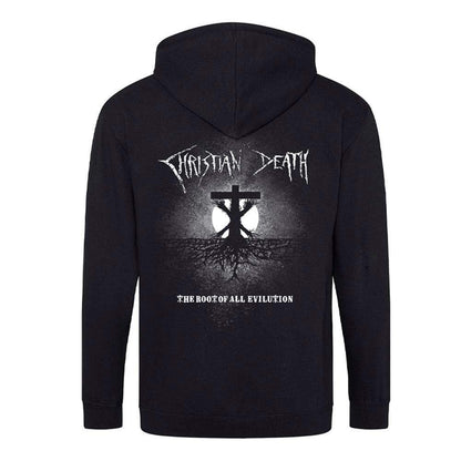 Christian Death Cross Roots Of Evolution Zip Hoodie Zippered Hooded Sweatshirt