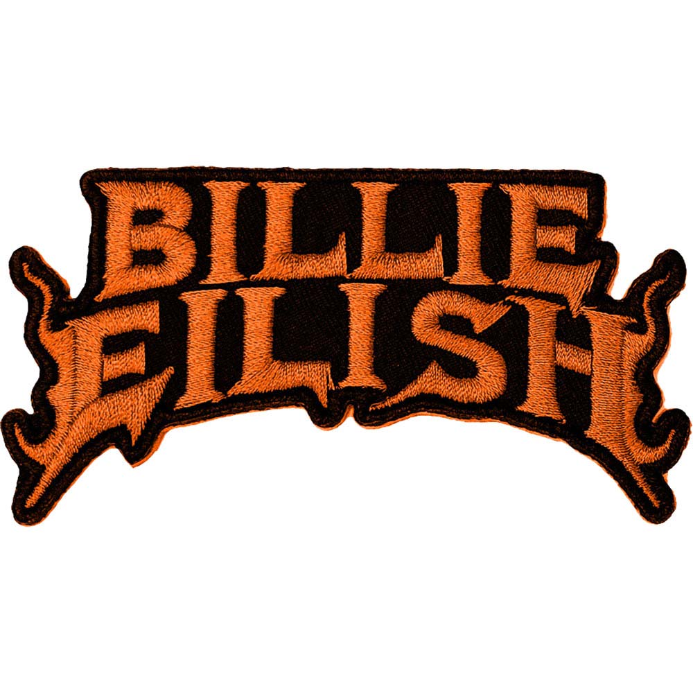 Billie Eilish Flame Orange Embroidered Patch