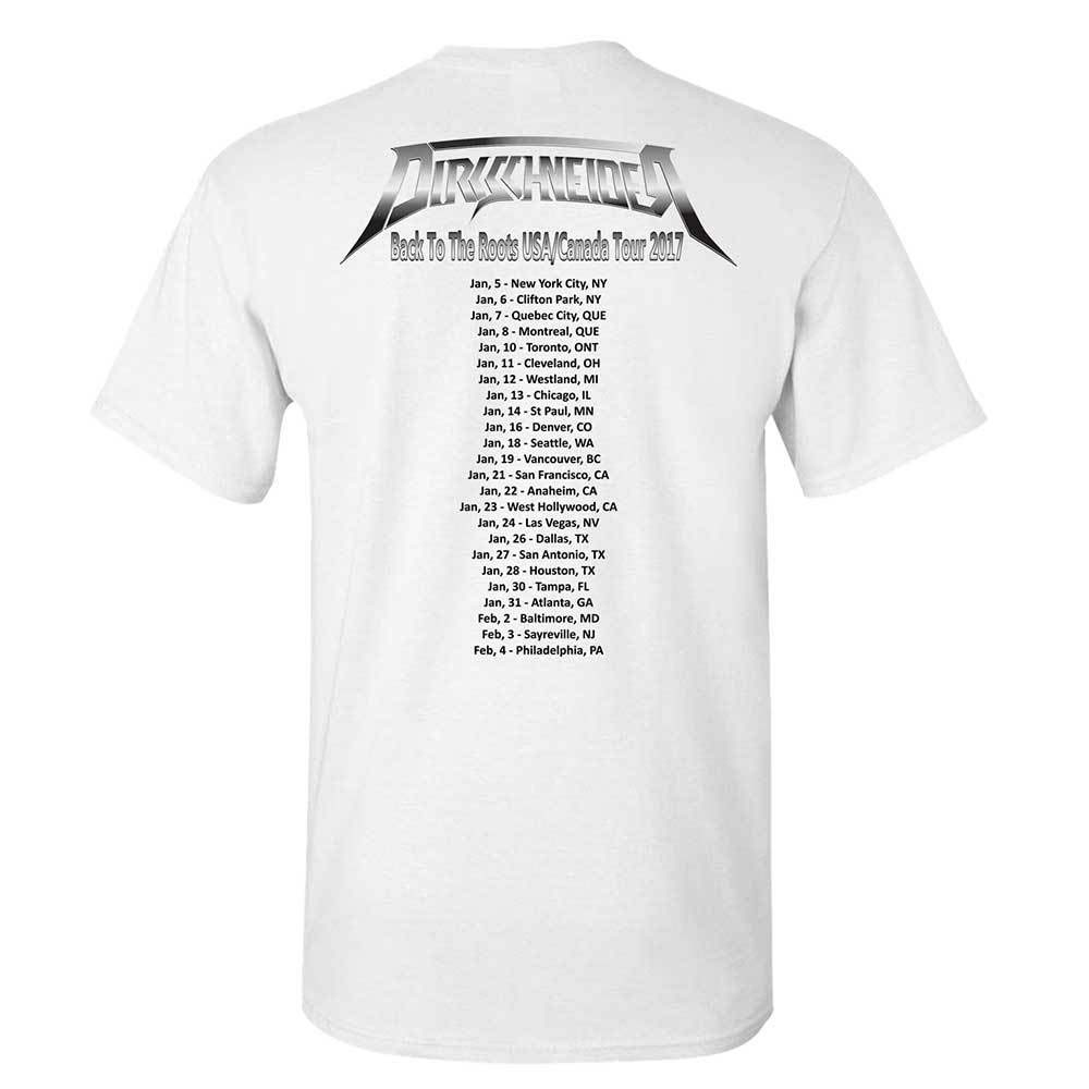 Dirkschneider Flags And Tour Dates 2017 White T-shirt
