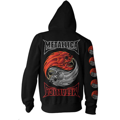 Yin Yang (Back Print) Zippered Hooded Sweatshirt