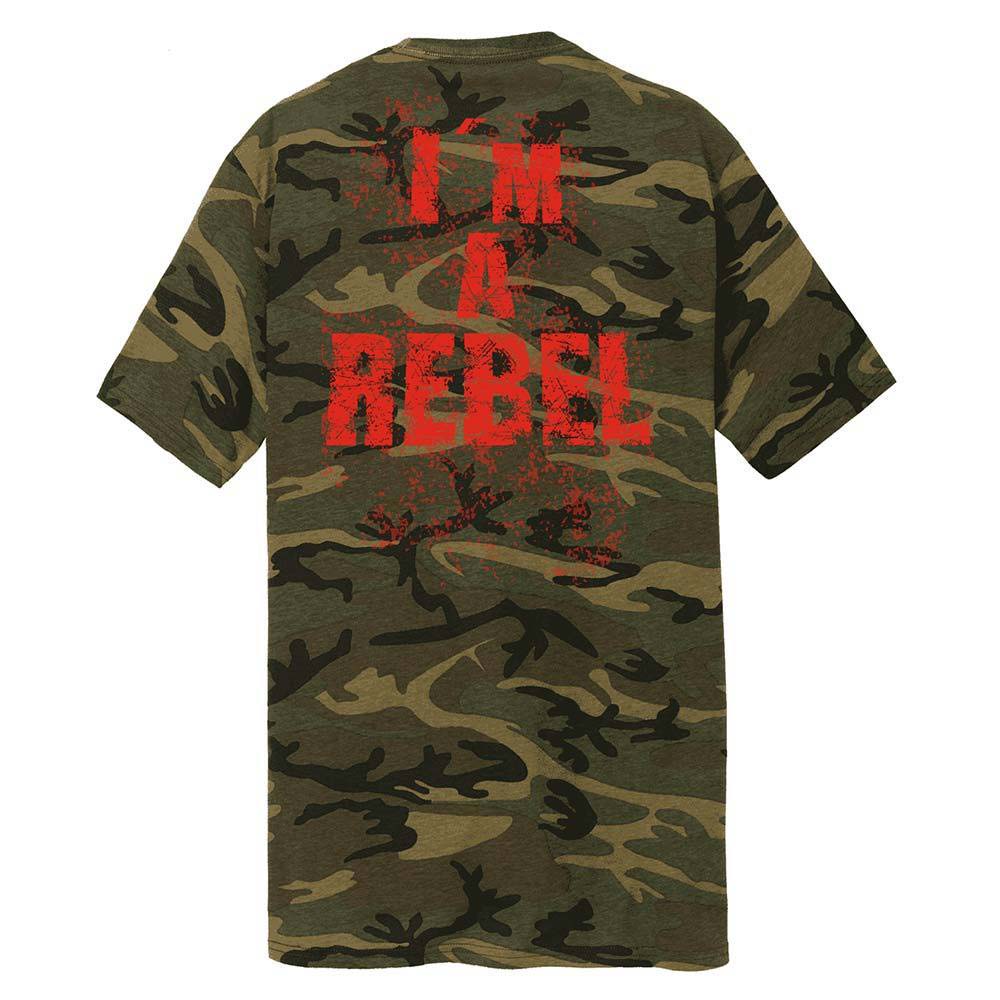 Dirkschneider Logo I'm A Rebel Camo T-shirt