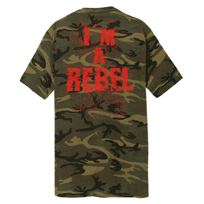 Dirkschneider Logo I'm A Rebel Camo T-shirt