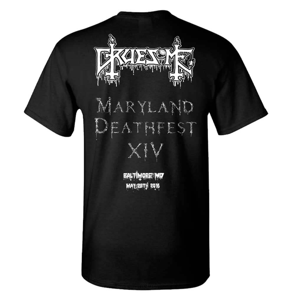 Gruesome Logo Gravestone MDF XIV T-shirt