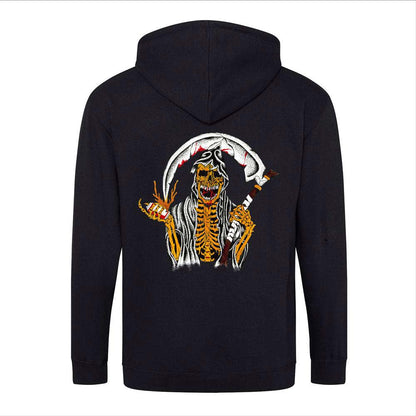 Municipal Waste Logo Reaper Zip Hoodie Zippered Hooded Sweatshirt