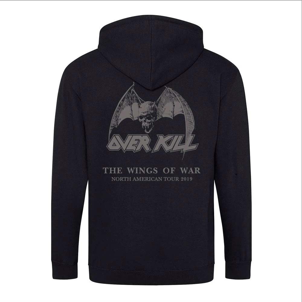 Overkill The Wings Of War Zip Hoodie Zippered Hooded Sweatshirt