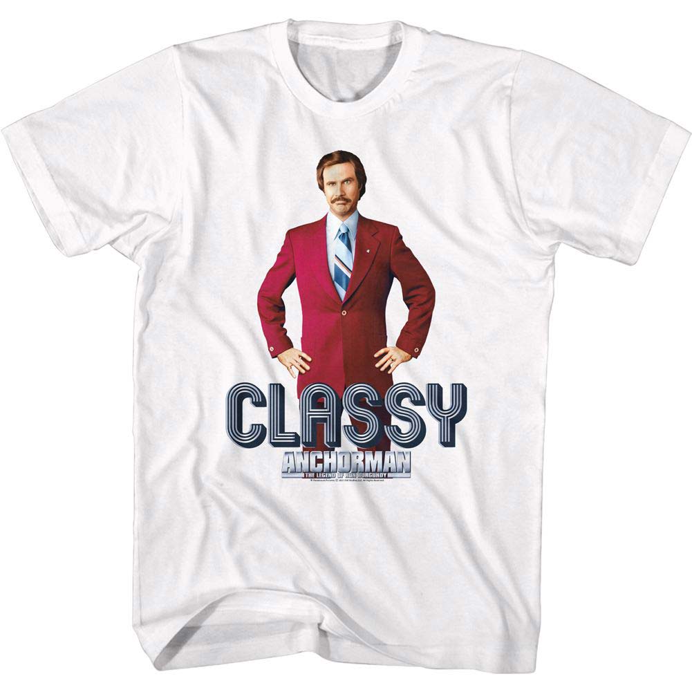Anchorman Ron Classy Text T-shirt