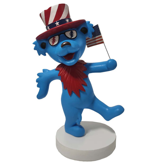 Limited Edition 4th of July Dancing Bear Bobblehead Head Knocker