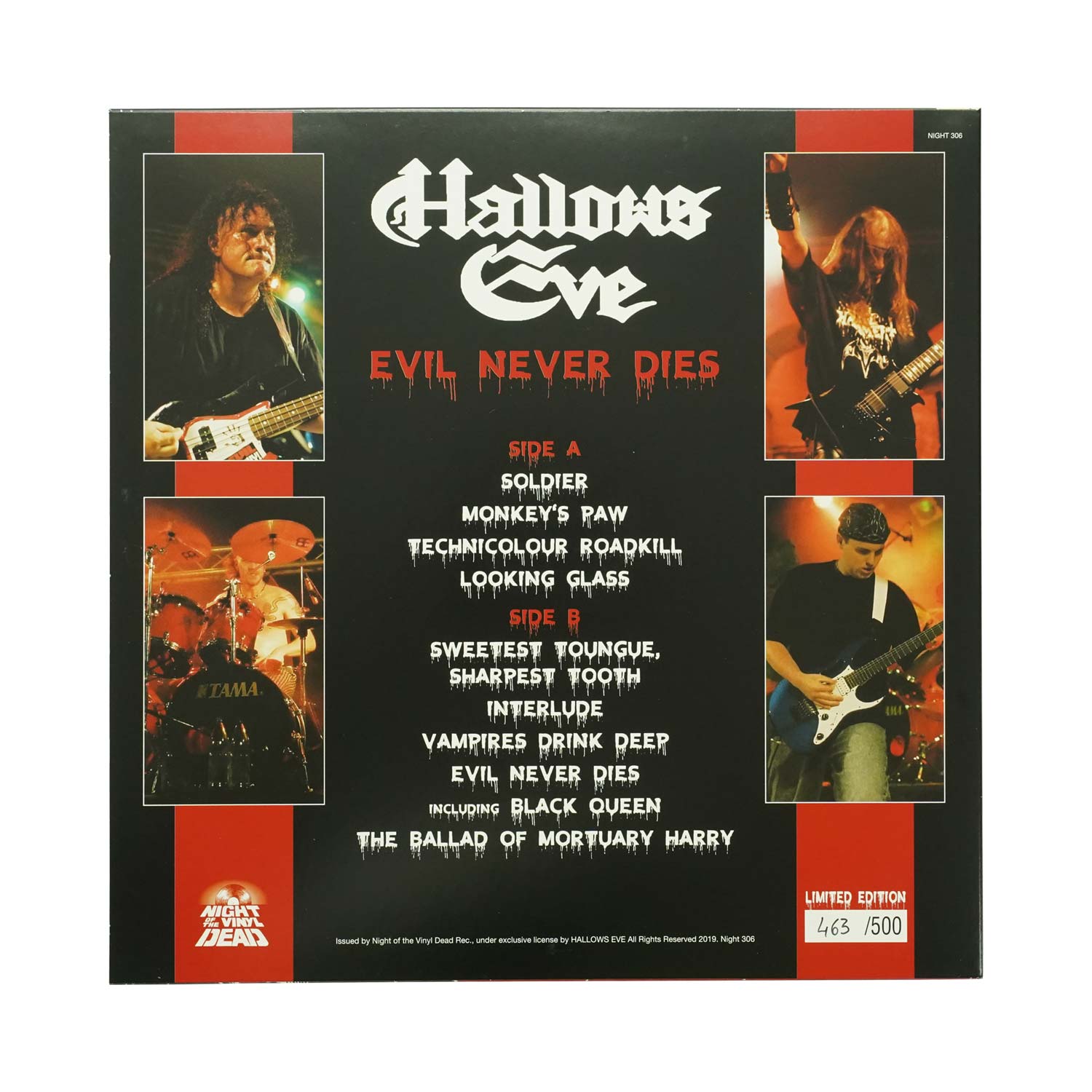 Hallows Eve Evil never dies Vinyl