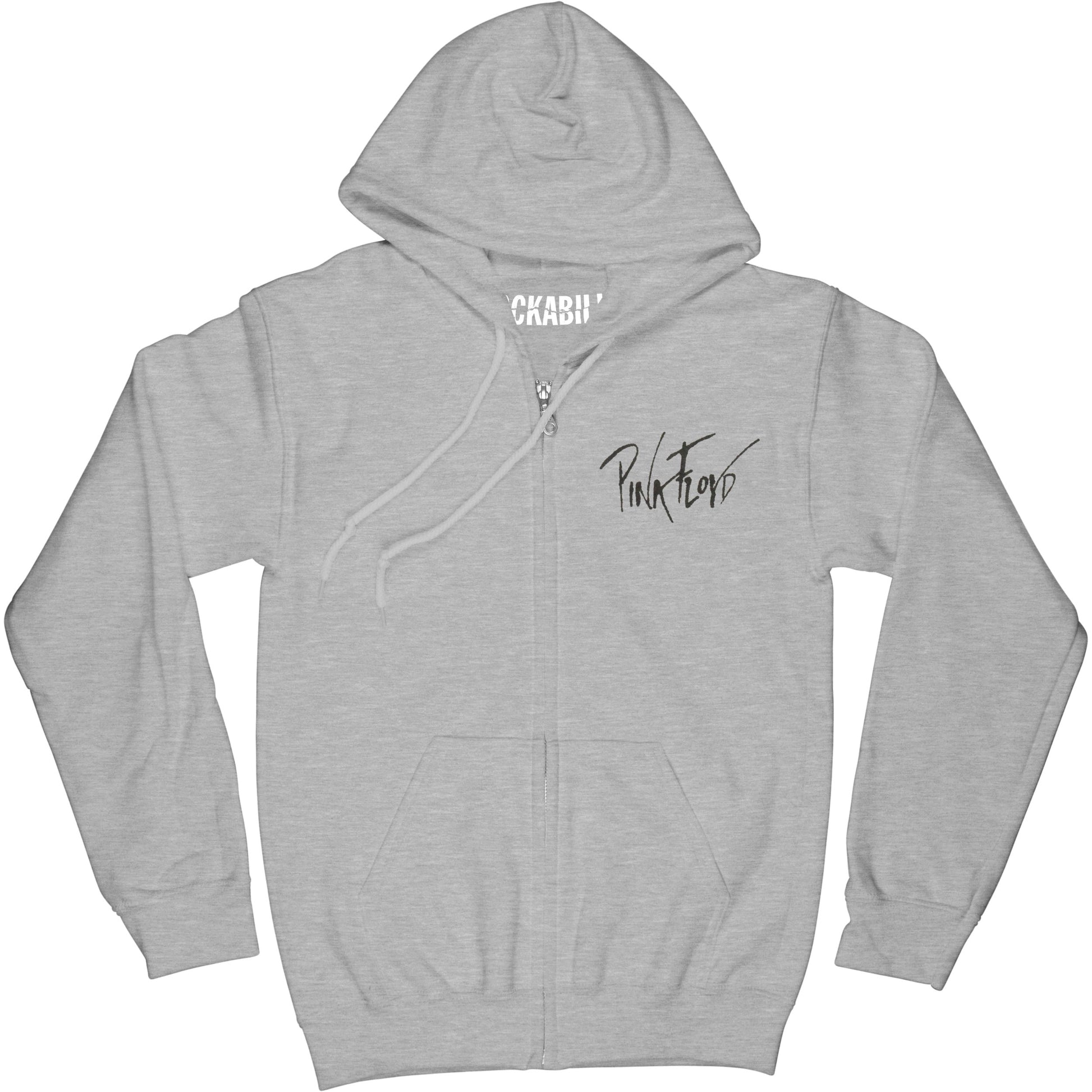 The Wall Faded Hammers Logo (Back Print) Zippered Hooded Sweatshirt