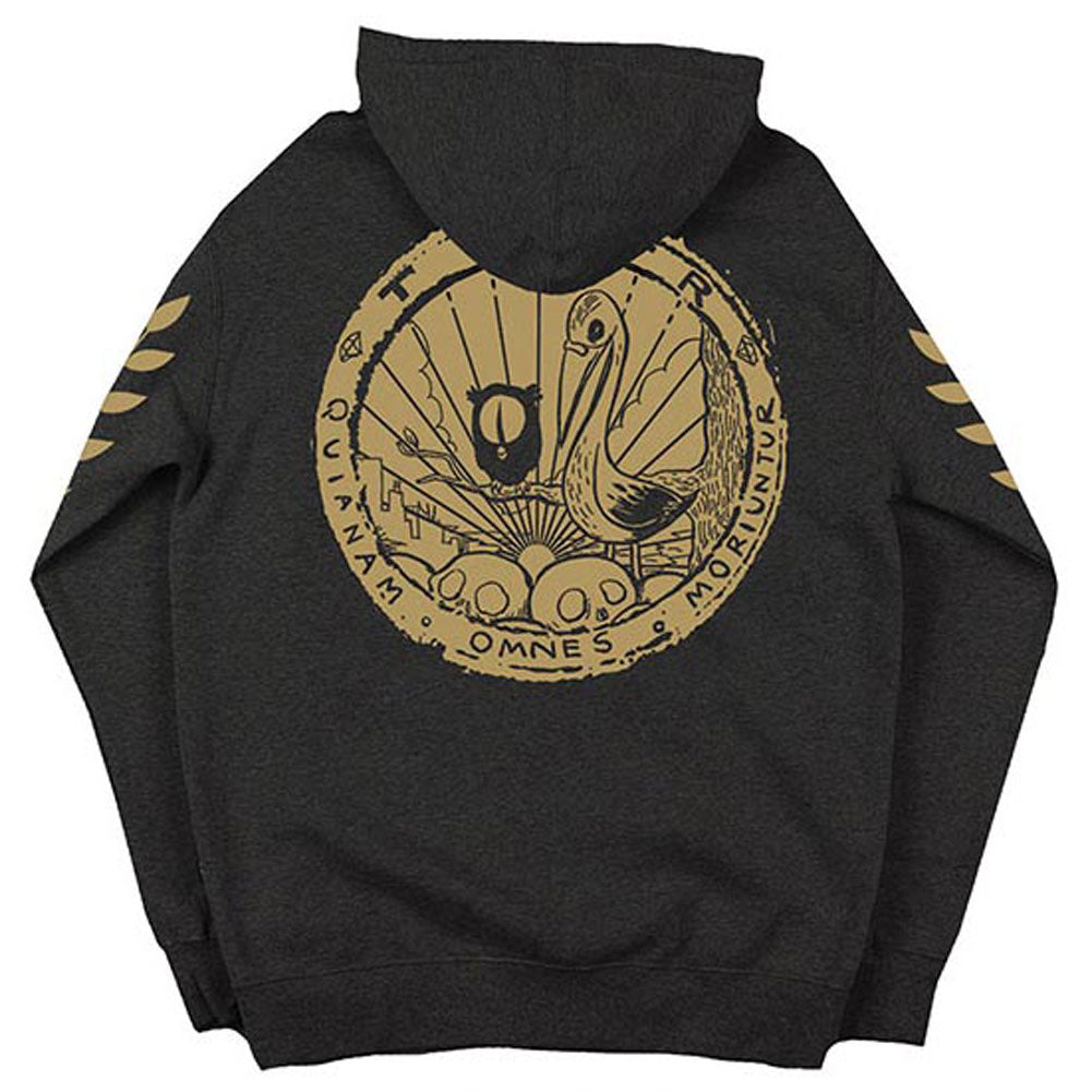 One Eyed Bird (Back & Arm Print) Zippered Hooded Sweatshirt