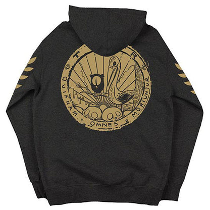 One Eyed Bird (Back & Arm Print) Zippered Hooded Sweatshirt