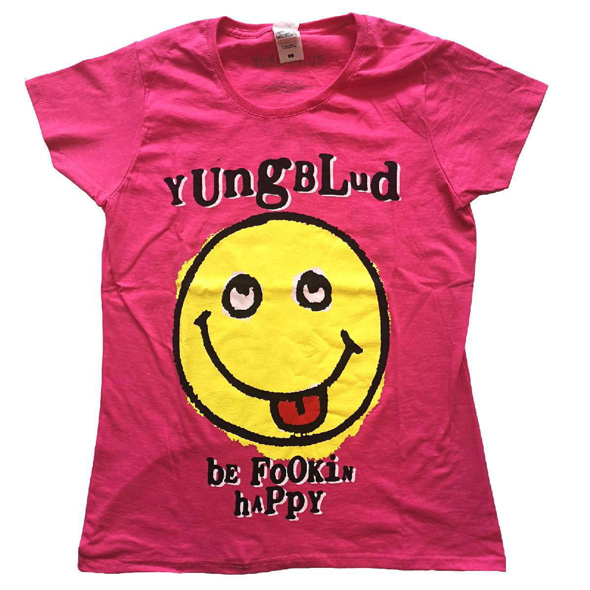 Raver Smile (Back Print) Ladies T-Shirt Junior Top