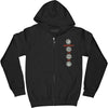 Zippered Hooded Sweatshirt