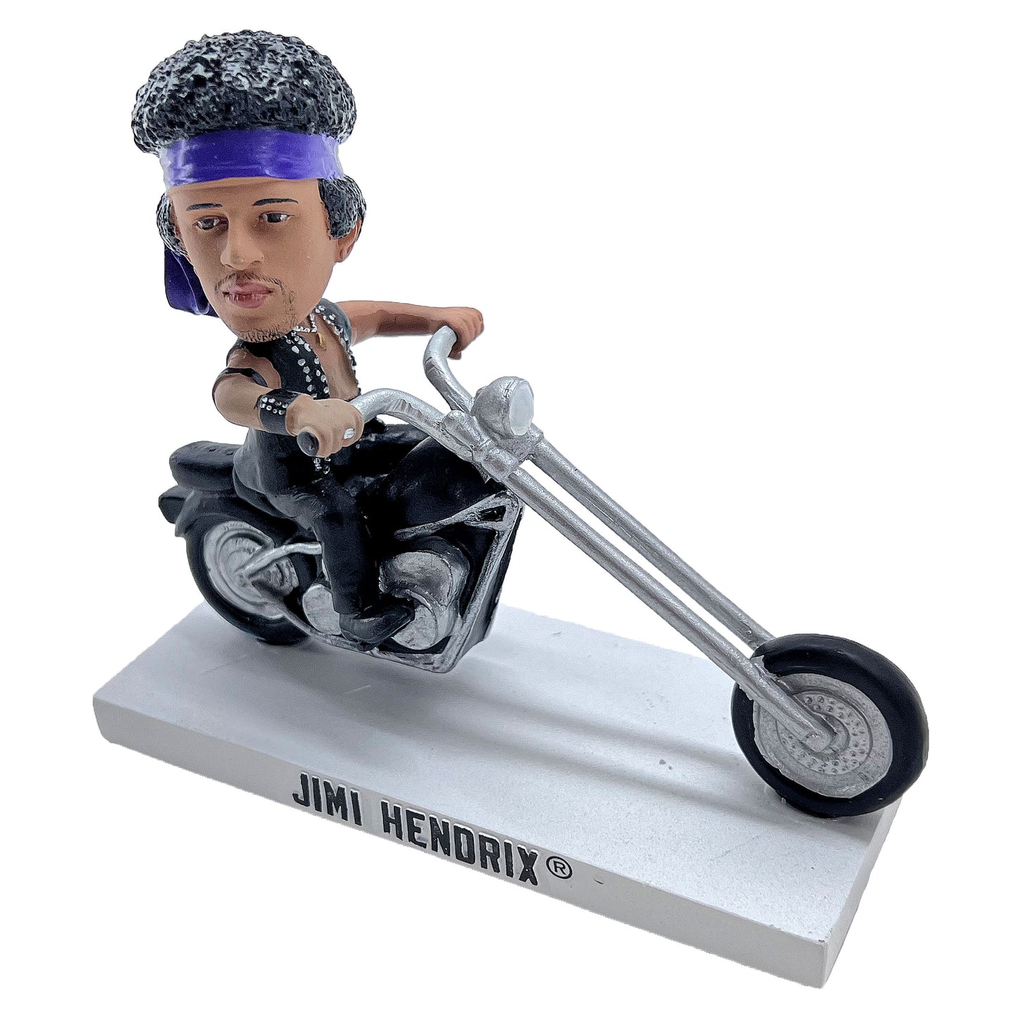 Jimi Hendrix On Motorcycle Bobblehead Head Knocker