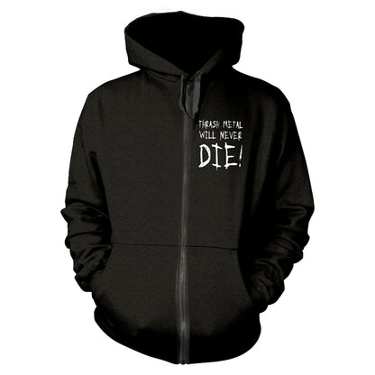 Tankard Zombie Attack Zippered Hooded Sweatshirt