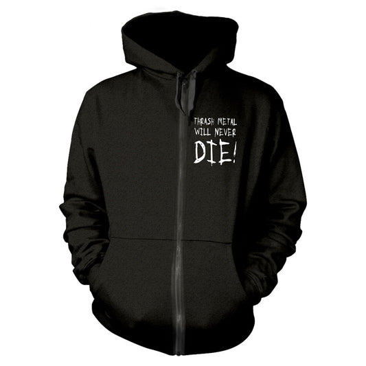 Tankard Zombie Attack Zippered Hooded Sweatshirt
