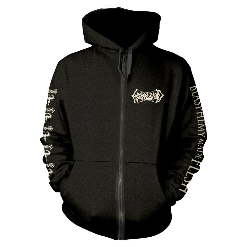 Cryptopsy Blasphemy Made Flesh Zippered Hooded Sweatshirt