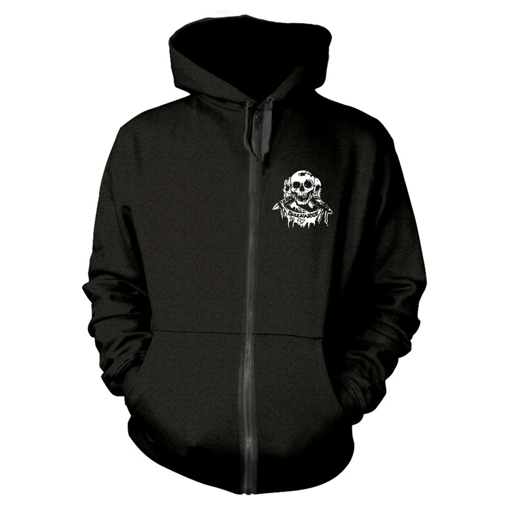 Discharge Hear Nothing Zippered Hooded Sweatshirt