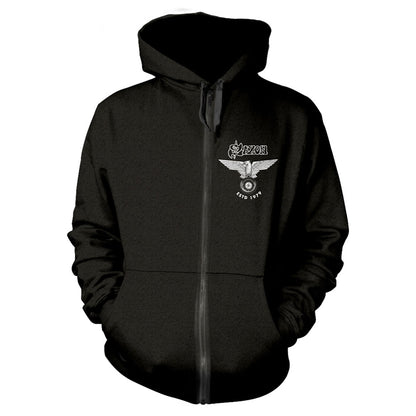 Saxon Estd 1979 Zippered Hooded Sweatshirt