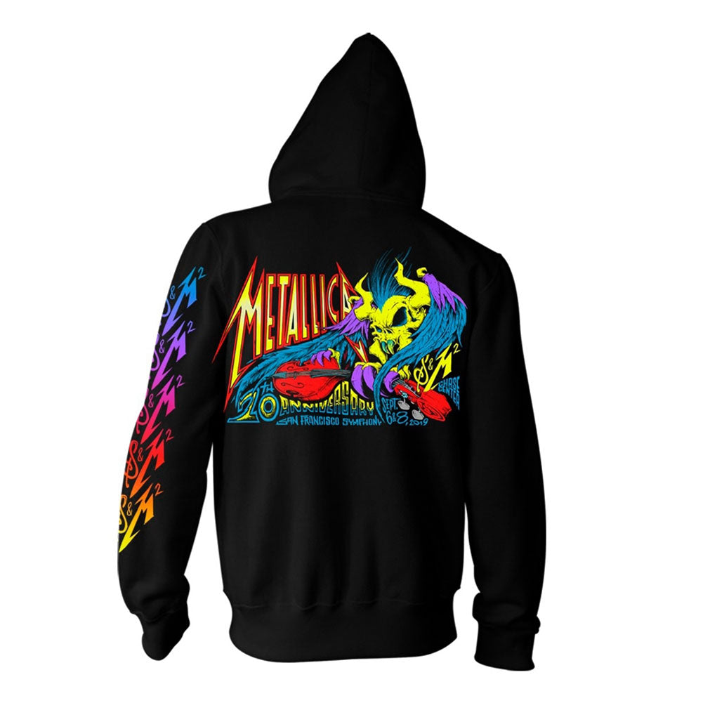 S&m2 Anniversary Zippered Hooded Sweatshirt