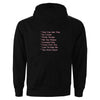 The Album Tracklist (Back Print) Hooded Sweatshirt