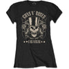 Top Hat, Skull & Pistols Las Vegas Ladies T-Shirt Junior Top