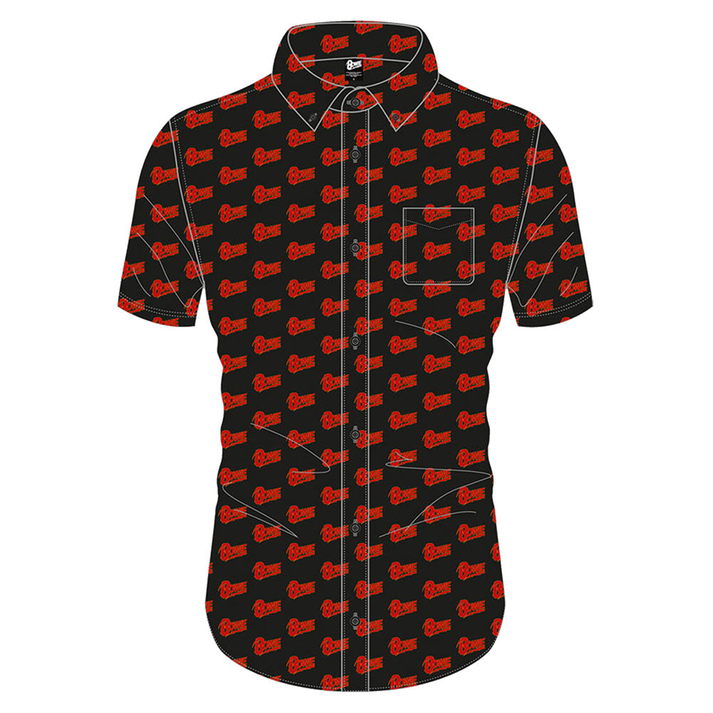 David Bowie Logo Pattern (All Over Print) Dress Shirt