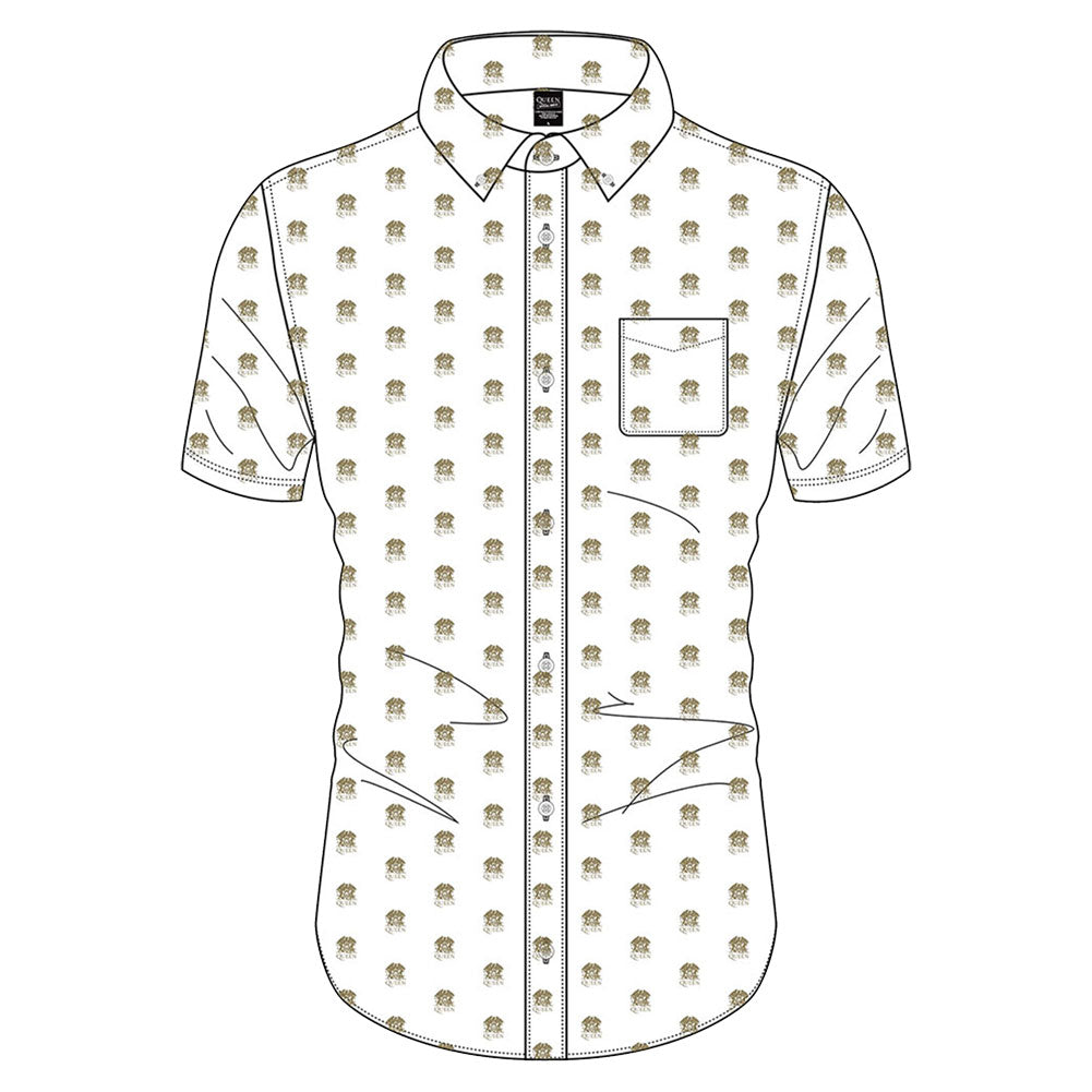 Crest Pattern (All Over Print) Dress Shirt
