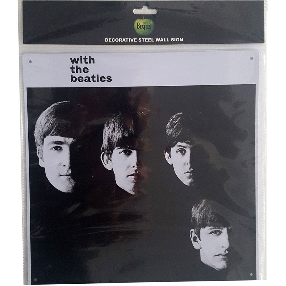 With The Beatles Steel Wall Sign Tin Concert Sign