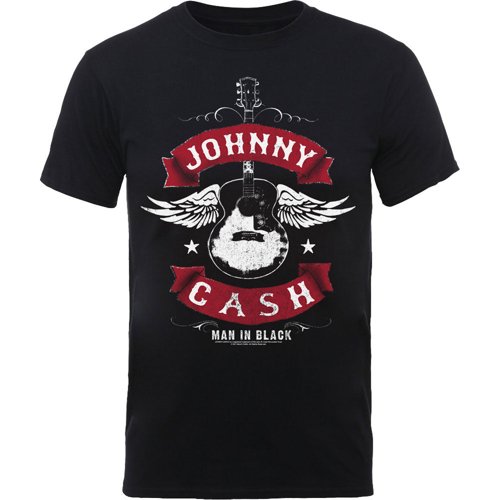 Johnny Cash Winged Guitar Slim Fit T-shirt