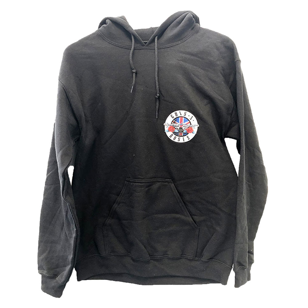 Guns N Roses UK Bullet Seal (Ex-Tour/Back Print) Hooded Sweatshirt