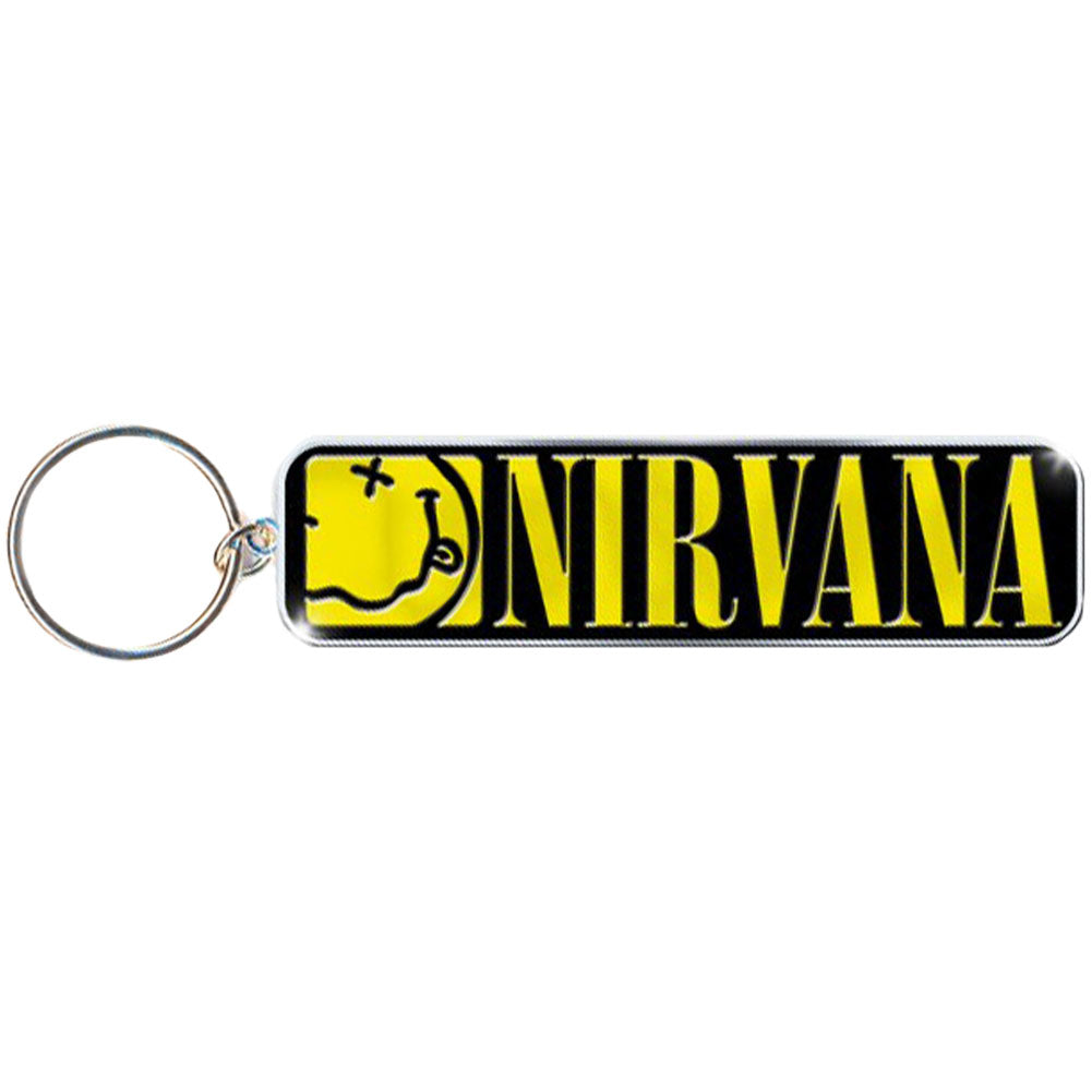 Nirvana Smiley & Logo (Enamel In-fill) Metal Key Chain