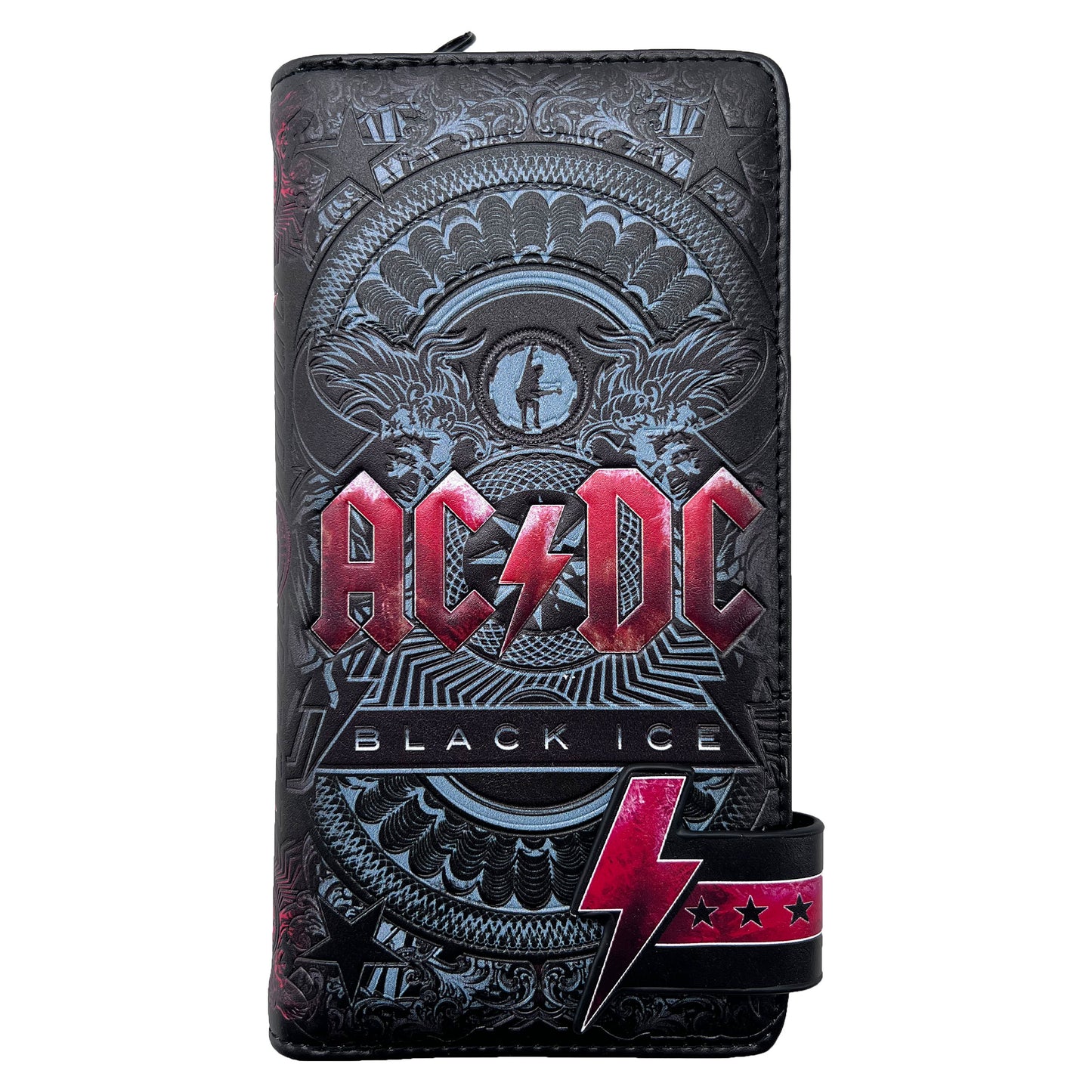 Black Ice Embossed Purse 18.5cm Girls Wallet