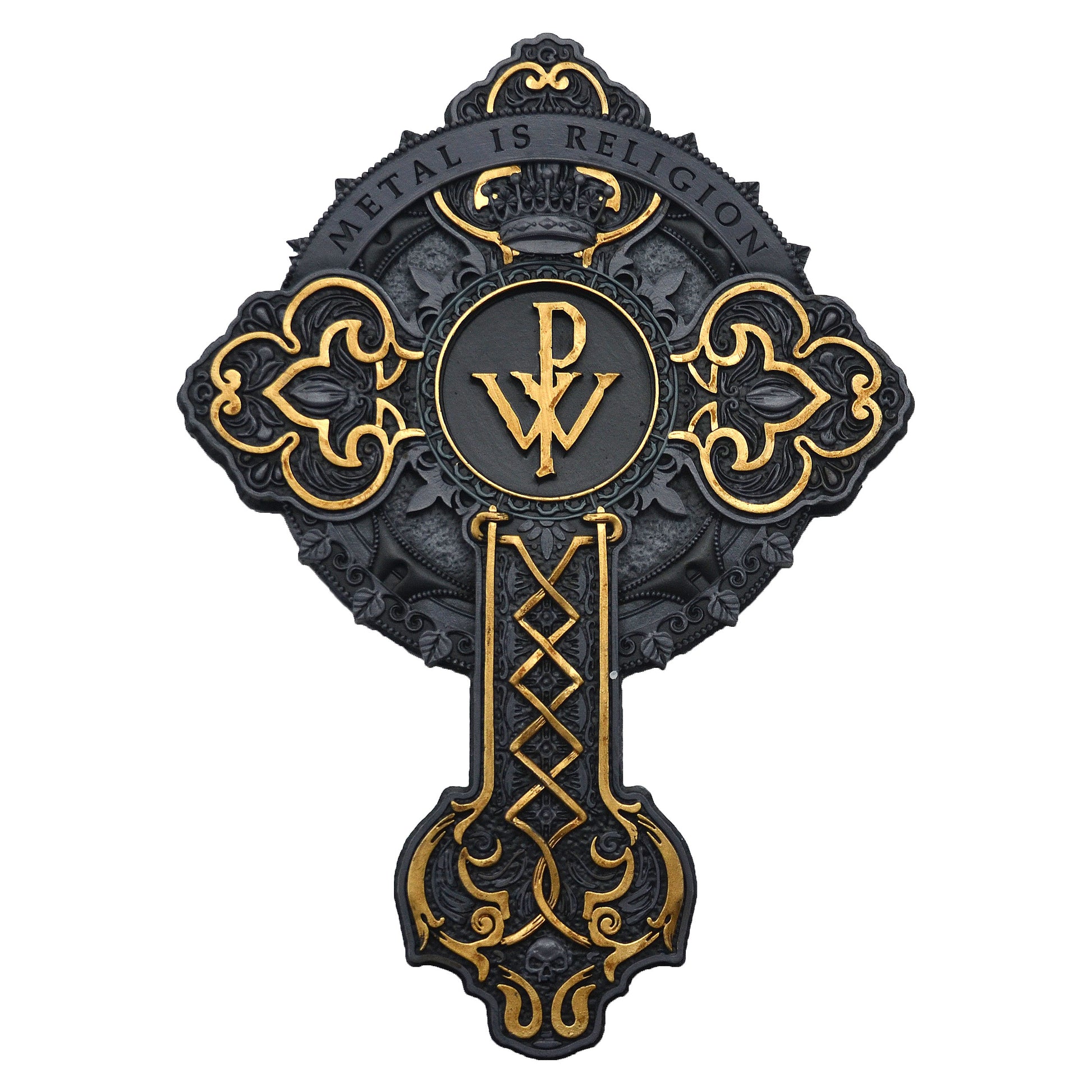 Metal is Religion Wall Plaque 31cm Framed Wall Art