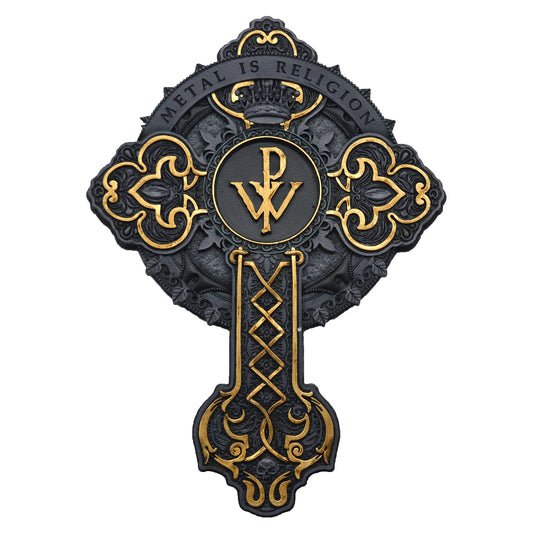 Metal is Religion Wall Plaque 31cm Framed Wall Art