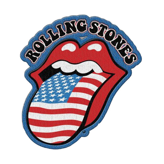 Rolling Stones US Tongue with Iron On Finish Woven Patch