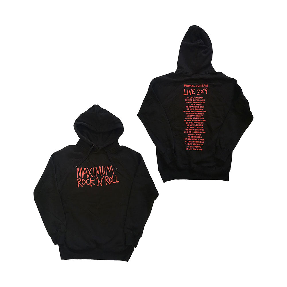 Primal Scream Maximum RnR (Back Print/Ex Tour) Hooded Sweatshirt