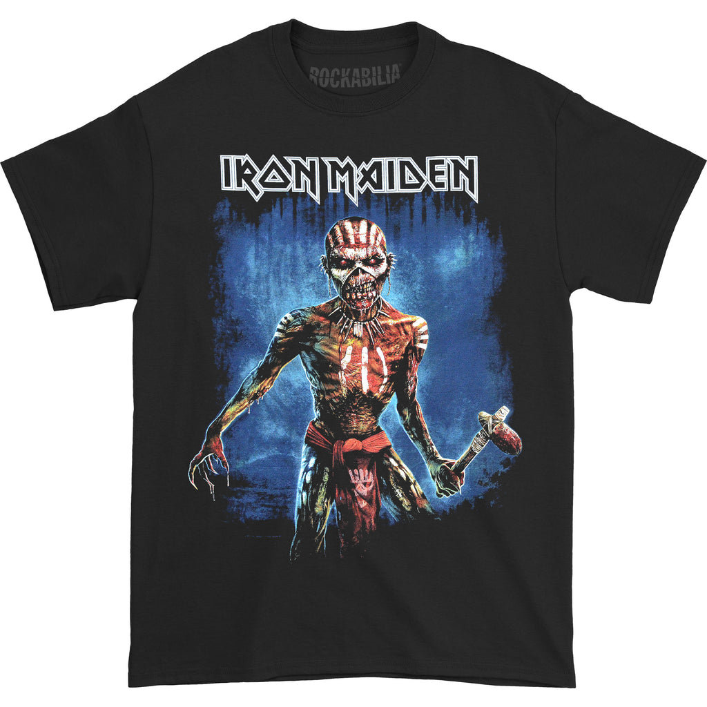 Iron Maiden Axe Eddie Book of Souls European Tour V.2 (Back Print) Slim Fit T-shirt