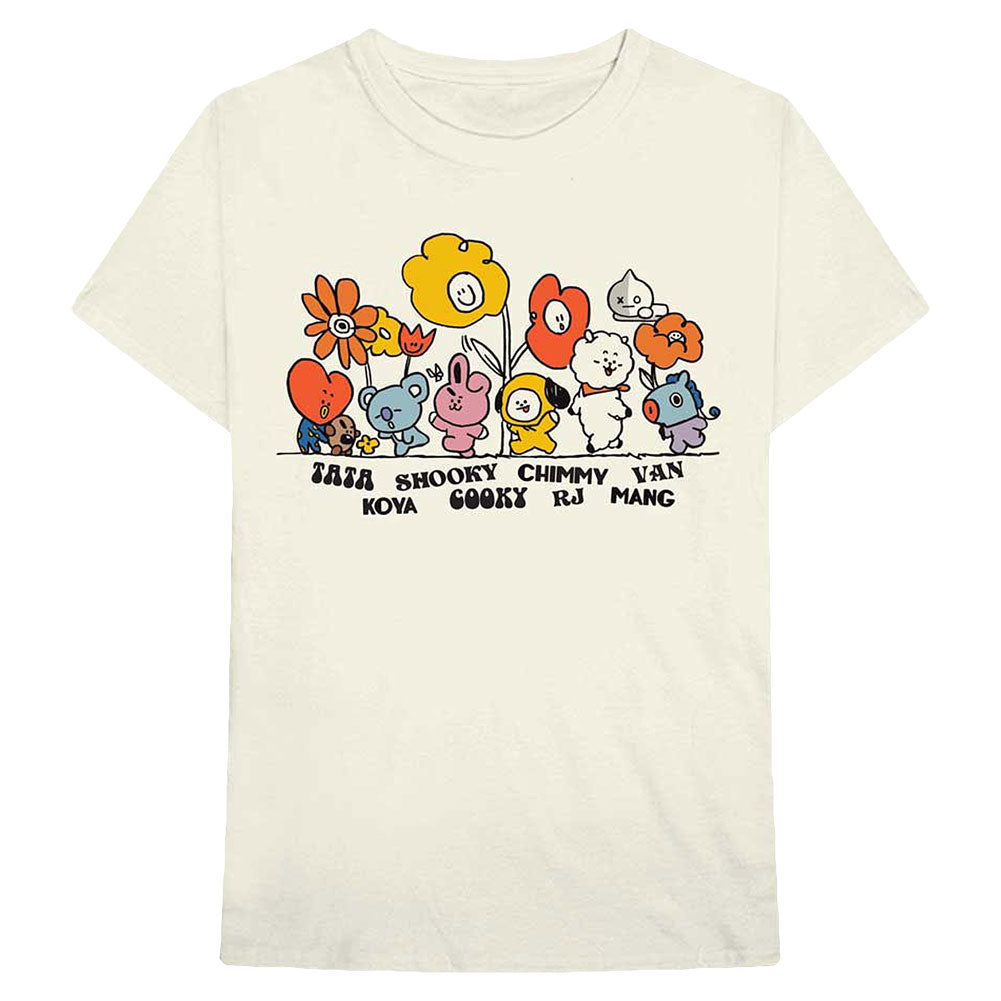 BT21 Hippie Flowers Slim Fit T-shirt