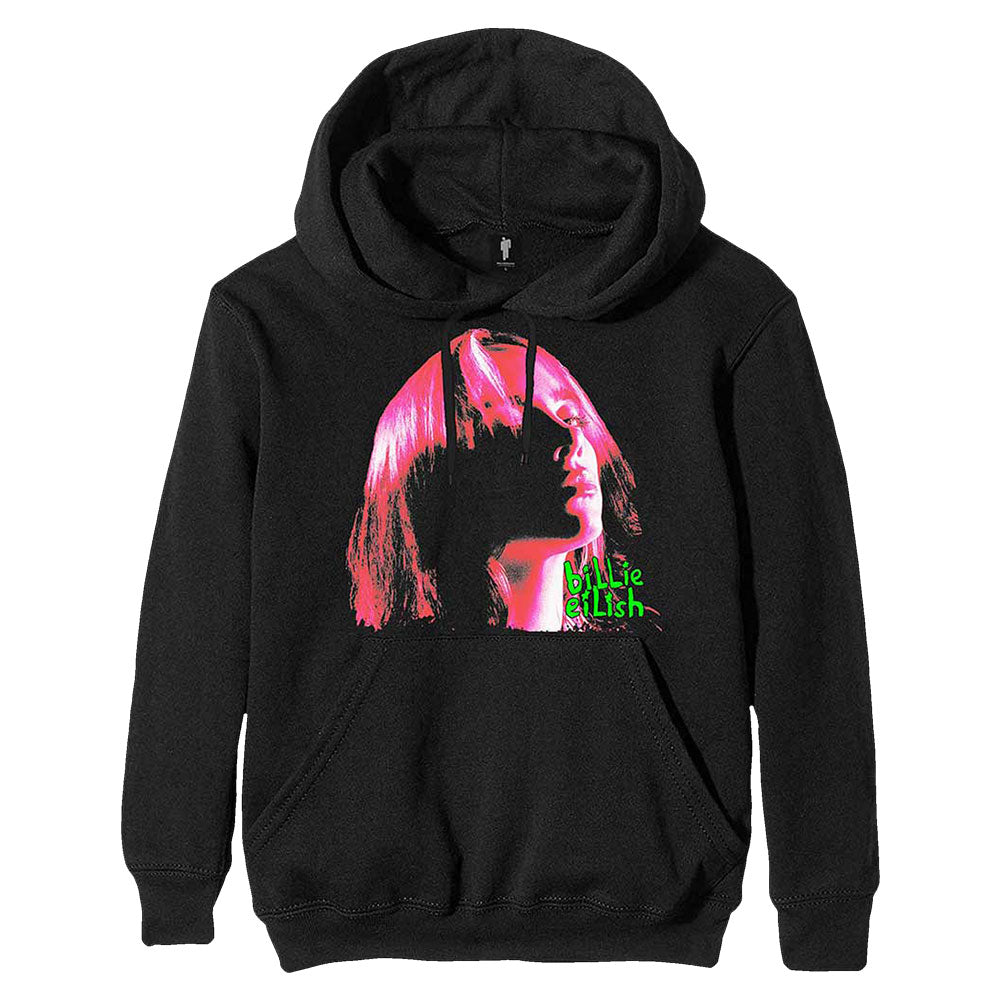 Billie Eilish Neon Shadow Pink Hooded Sweatshirt