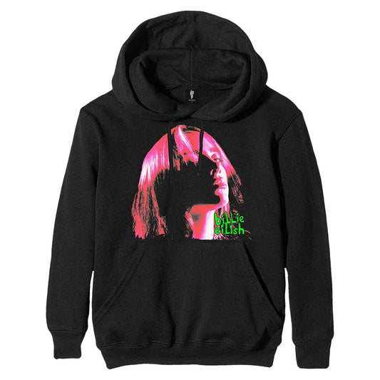Billie Eilish Billie Eilish Neon Shadow Pink Hooded Sweatshirt