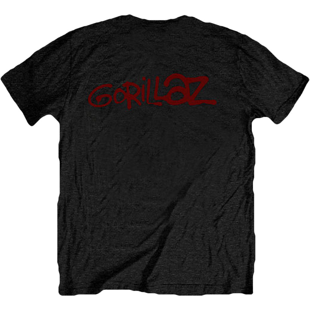 Gorillaz Group Green Geep (Back Print) Slim Fit T-shirt